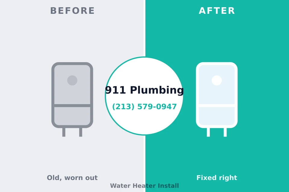 Before and after: plumbing company Columbia, PA